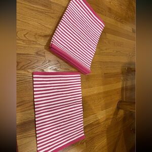 Pink and White Placemats